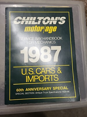 1987 Chilton Mechanics Auto Service Handbook U.S. Cars & Imports + ANTIQUE TRUCK