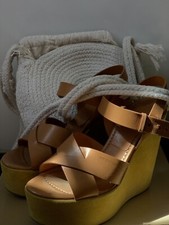 Sandali Con Zeppa Sergio Rossi, Usati Pochissimo Con Scatola Originale