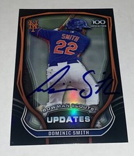 Dominic Smith SIGNED 2015 Bowman Scouts Top 100 Card #BSU-DS New York Mets Auto