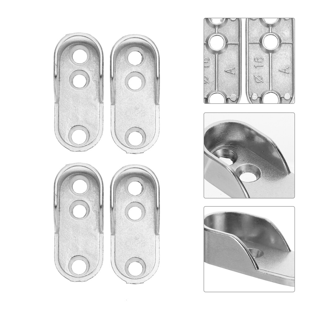 12Pcs Closet Rod Socket Pole Bracket Wardrobe End Support Wrought