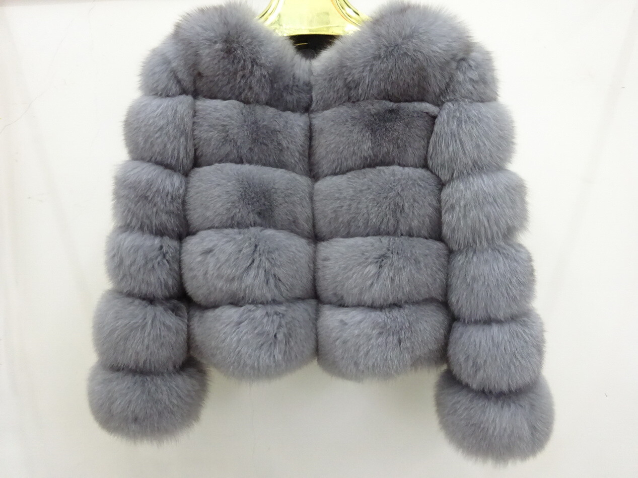 Outwear Donna Vero Vulpes Cappotto di Pelliccia Inverno Lusso Giacca di Pelliccia Fila Orizzontale