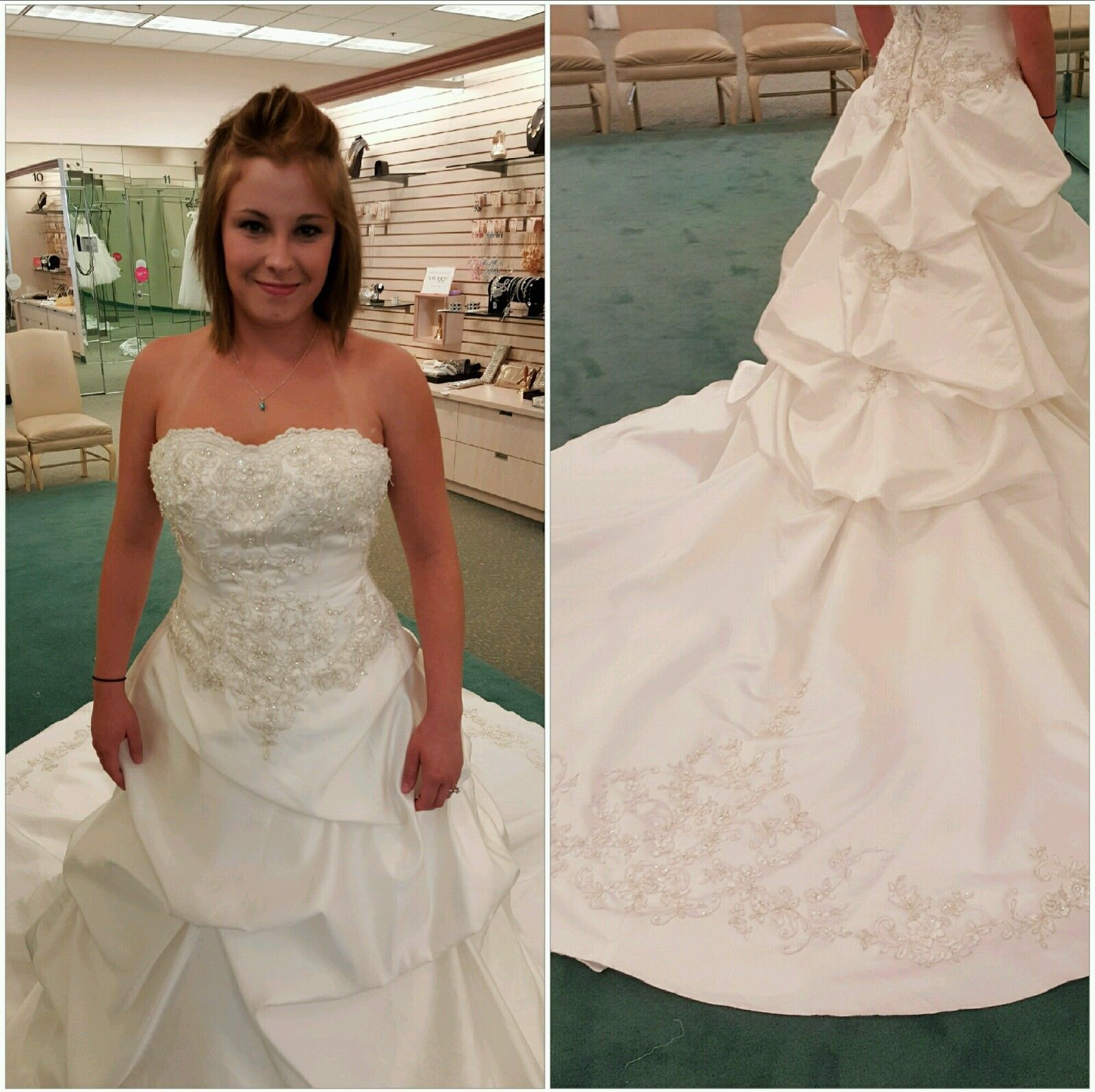 vintage ruffle wedding dress