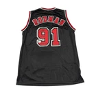Dennis Rodman Signed Bulls Custom Jersey w/ 5 NBA Champ Beckett Wit BAS COA