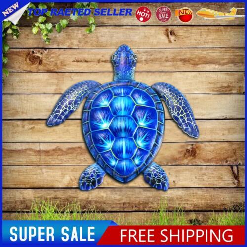 Sea Turtle Wall Decoration Cool Iron Tortoise Wall Art Plaque Coastal Sculpture - Picture 1 of 9