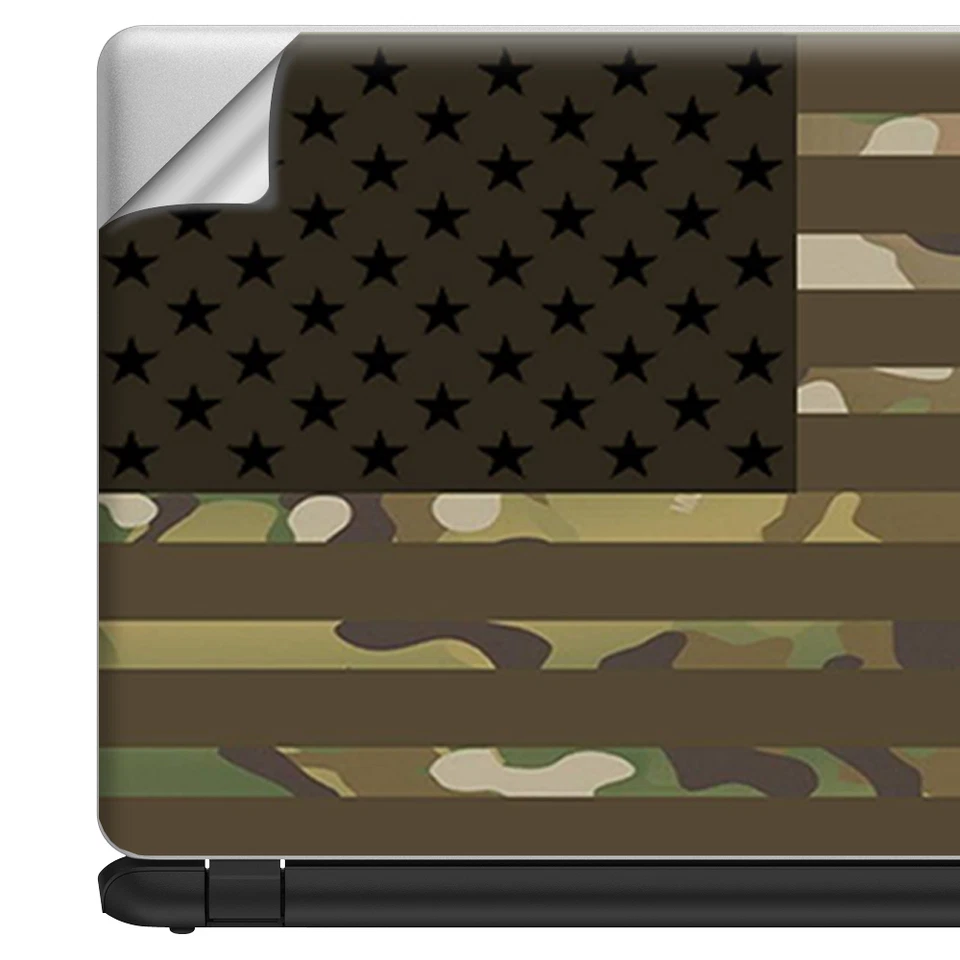 Универсальный чехол для ноутбука 13 дюймов - камуфляж с американским флагом США пустыня - Изображение 3 из 4
