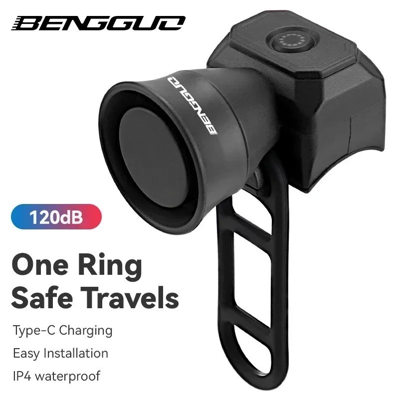 Corno Bicicletta Mountain Bike Mini USB Ricarica/Batteria Impermeabile Bici Elettronica foto 6