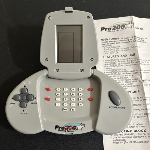 Pro 200 Gaming System & Calculator With Instructions, 1997, New In Damaged Box - Picture 14 of 17