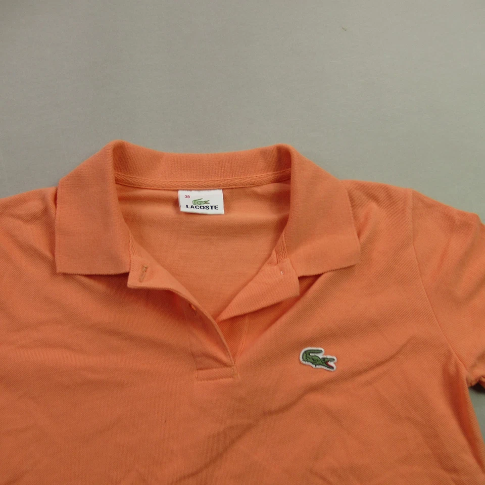 Camisa Lacoste Niñas 38 Polo Manga Corta Cuello Ligera Naranja Informal Foto 2 de 4