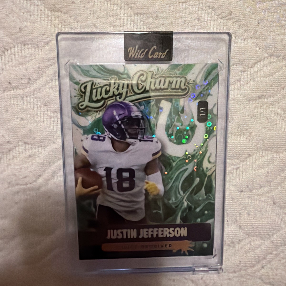 Justin Jefferson 2026 Wild Card Splat Lucky Charm #d 1/1 Vikings