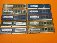 ⭐️⭐️⭐️⭐️⭐️ Lot of 10 Assorted Desktop 4GB PC3-10600 RAM Memory Sticks (40GB)