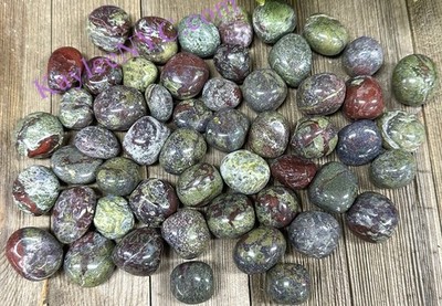 Wholesale Lot 2 Lbs Natural Dragon Bloodstone Tumble Stone  Healing