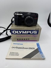 Olympus Super Zoom 3500 35mm Point Shoot Film Camera with Box and Manual
