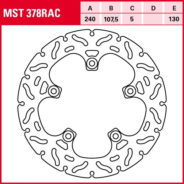 Trw Bremsscheibe MST378RAC | FüR Ktm Supermoto LC4 R 690 2013 Hinten/Rear-image