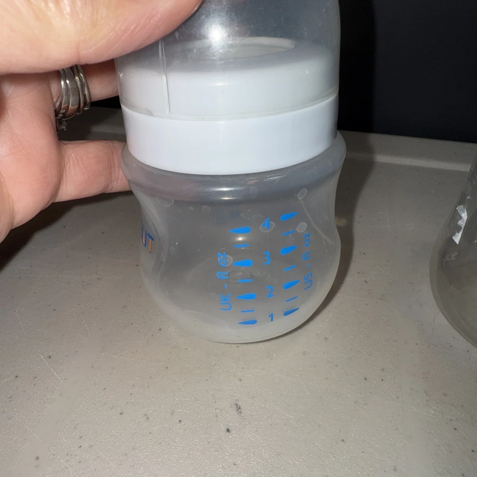 Lote de 3 biberones Philips AVENT - biberones naturales cuello ancho y tapas 4 oz y 9 oz Foto 4 de 4