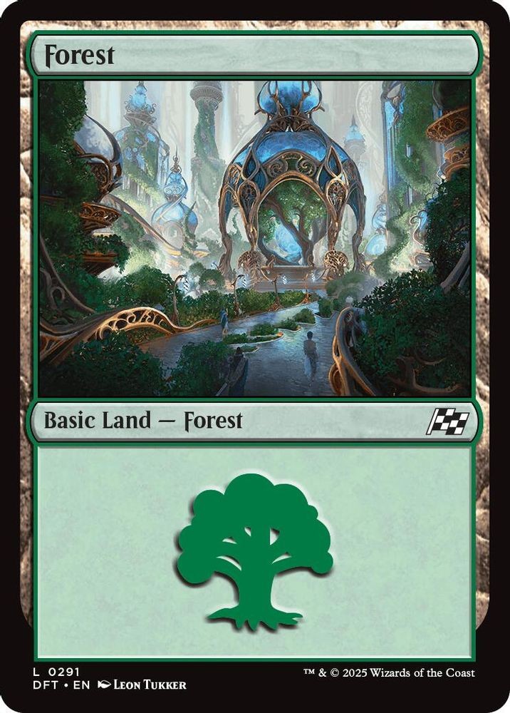 2025 Magic: The Gathering: Aetherdrift - Forest 0291 (#291, L, Near Mint)