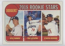 2018 Topps Heritage Rookie Stars O'Koyea Dickson Kyle Farmer Tim Locastro 0q5