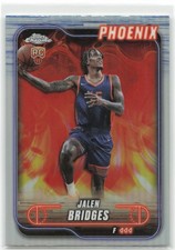 2024-25 Topps Chrome Jalen Bridges Refractor RC #146 Phoenix Suns