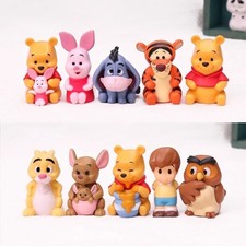 10Pcs/Set Cartoon Winnie the Pooh Action Figure Toy Pooh Bear Tigger Eeyore Pigl