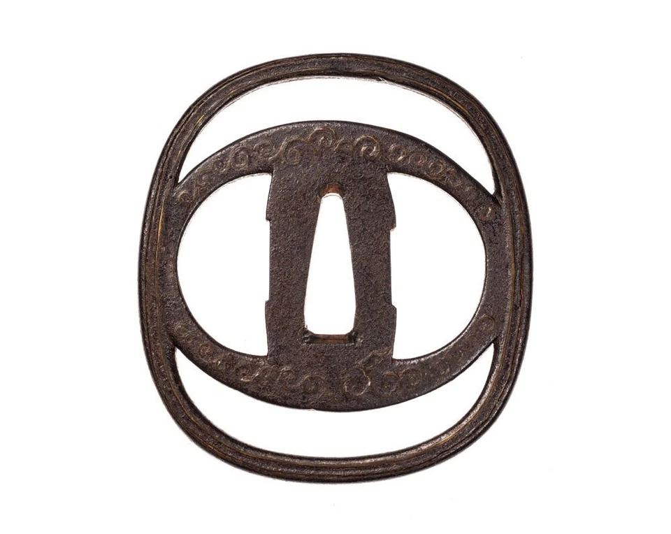 Tsuba Tsuba tsuba от Higo переплетенный арабеск дизайн цуба меч сохранения - Изображение 2 из 4