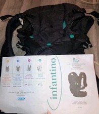 Infantino Flip 4-in-1 Convertible Baby Carrier Multi-Carrying Positions Black