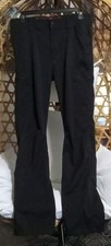Wrangler Men's Black Nylon Spandex Casual Straight Leg Pants Button Zipper