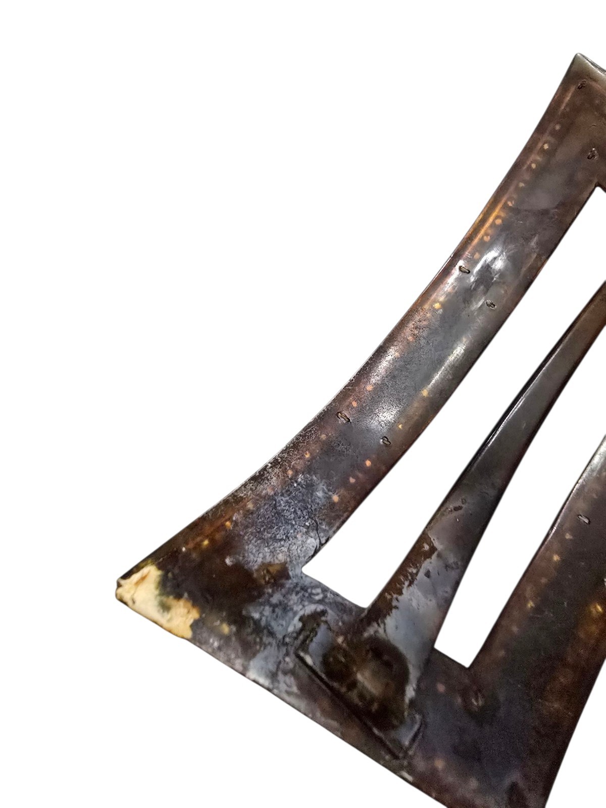 Antique Celluloid Faux Tortoise And Rhinestone Ha… - image 4