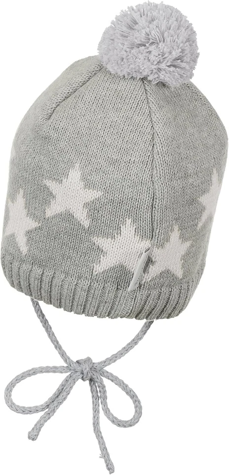 Bonnet tricoté bébé Sterntaler bonnet hiver, gris, 47 cm, 9-12 mois - Photo 2/2