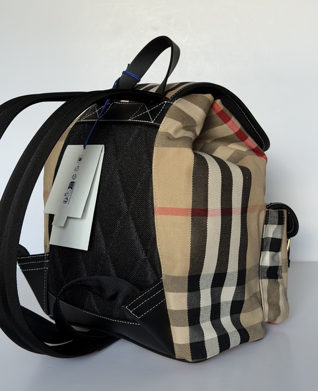 Burberry Medium Enfield Check Archive Beige IP Check Backpack  8109273 NWT $1595 image 7