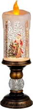 Cabilock Christmas Snow Globe LED Candles Battery Operated Lighted Flameless Can