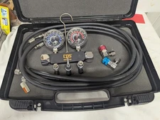 CPS Gauge #70-116 along with 3 CPS Pro Set Hoses and 2 Snap & Seal Coupler (NEW)