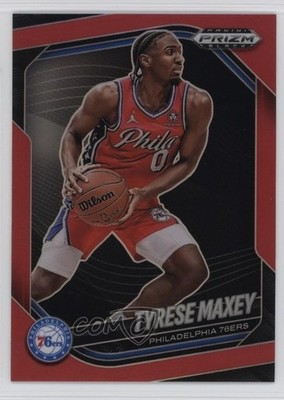 2024-25 Panini Prizm Black Red Prizm /299 Tyrese Maxey #89 1u8m