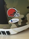 Nick Chubb Autographed Browns F/S Replica Camo Speed Helmet - Beckett COA — photo 3