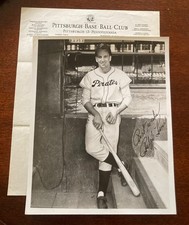 Ralph Kiner Signed Letter & Original Photo *Pittsburgh Pirates