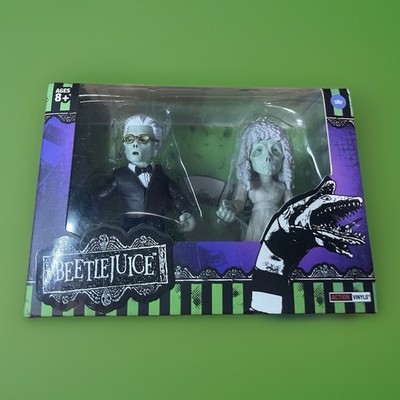 Beetlejuice Action Vinyls 3.2  Adam & Barbara 2pk Deceased Zombie Wedding Nib