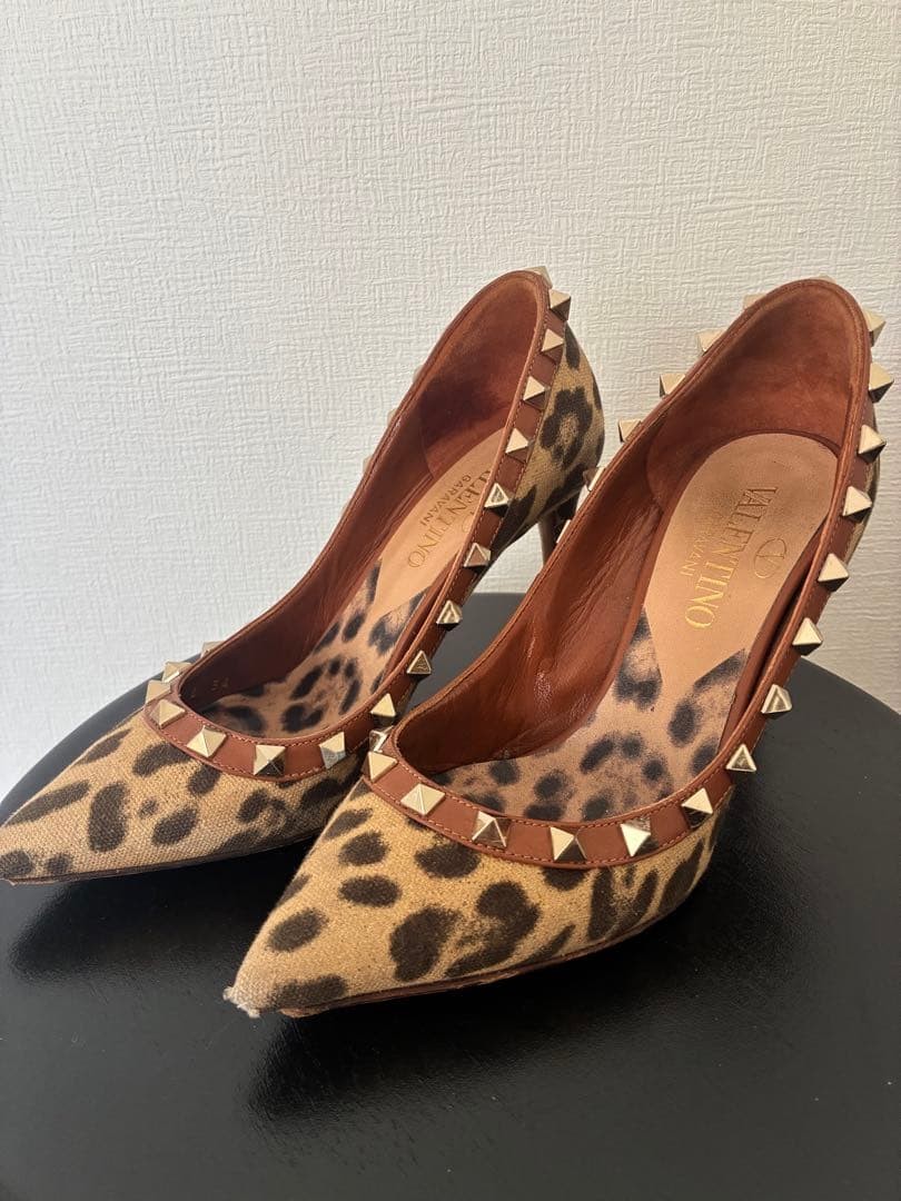 Valentino Garavani Pumps Heel Studded Leopard Brown EU34/US4 116191c thumbnail 2