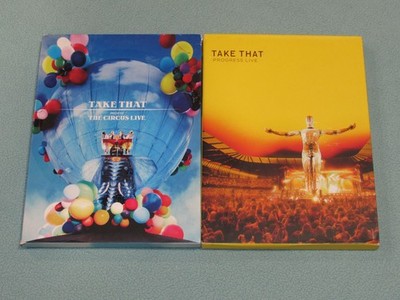 2 DVD Lot: TAKE THAT: PROGRESS LIVE (2-Disc Set) & THE CIRCUS LIVE (2-Disc Set)
