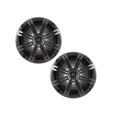 Kicker 6.5 Inch KM-Series LED Marine Speakers 41KM654LCW Pair 
