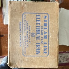 Louis Marx & Co. Remote Control Steam Starter Train Set Brown Blue