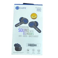 Wireless In-Ear Earbuds Black Blue with Charging Case