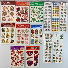 Lot 49 Sheets Vintage 1990’s Stickers Eureka American Greetings Frank Schaffer