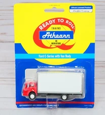 Athearn 02742 2742, Ford C-Series Truck with Van Body, Red Cab, 1/87 HO Scale