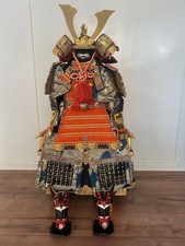 Wearable Samurai Armor Yoroi Kabuto Red Lacing Child Armor Display Japan