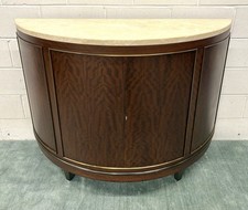 Denham Demilune Cabinet Retailed By Holly Hunt with Travertine Top