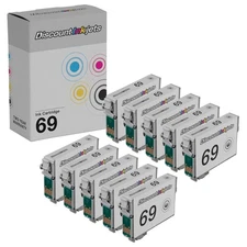 10 T0691 T069 T069120 Black Reman Ink Cartridge for Epson Workforce 610 600 1100