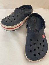 Crocs Clogs Womens 7 Navy Platform Slip On Vent Holes Beach Pool Casual