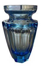 Moser Eternity Hand-Blown Blue Crystal Bud Vase #30320