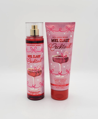Bath & Body Works Mrs. Claus Cocktail Fragrance Body Mist & Body Cream Set  of 2 | eBay