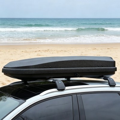 Naturnest Rooftop Cargo Box w/ Key 12.7 Cu Ft Vehicle Roof Luggage Storage Box