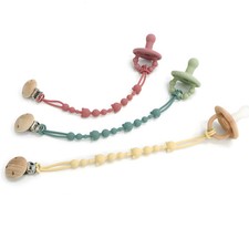 Soothing Pacifier Anti Loss Chain Baby Stroller Teether Silicone Clip Toy