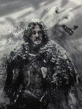 Game Of Thrones Jon Snow Ghost Canvas Wall Art Print GOT